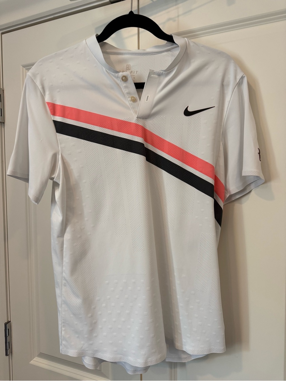 Nike Roger Federer RF 2018 Australian Open Henley Polo Tennis Shirt Vapor